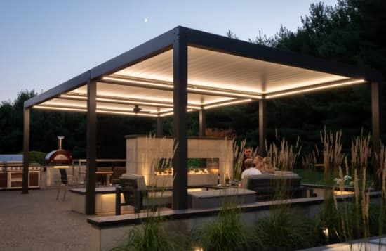 Modern aluminum structural pergola